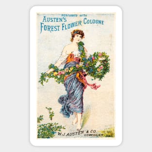 Austen's Forest Flower Cologne 1870–1900 Sticker